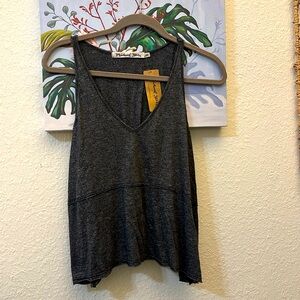 Michael Stars heathered charcoal grey, one size, tank top